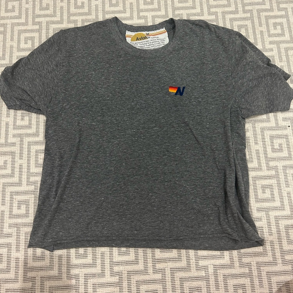 Aviator Nation Charcoal Tee with Logo